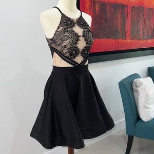 Black Lace halter dress